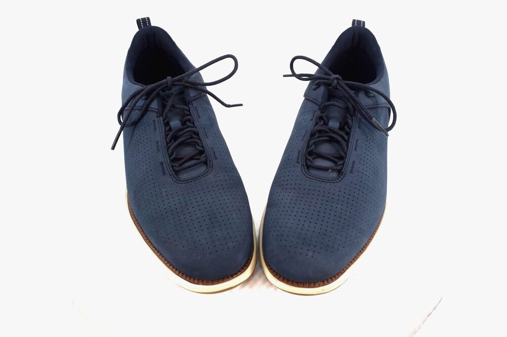 Cole Haan ZeroGrand C38306 Blue Perforated Oxford Sneakers Mens 11.5 Lightweight